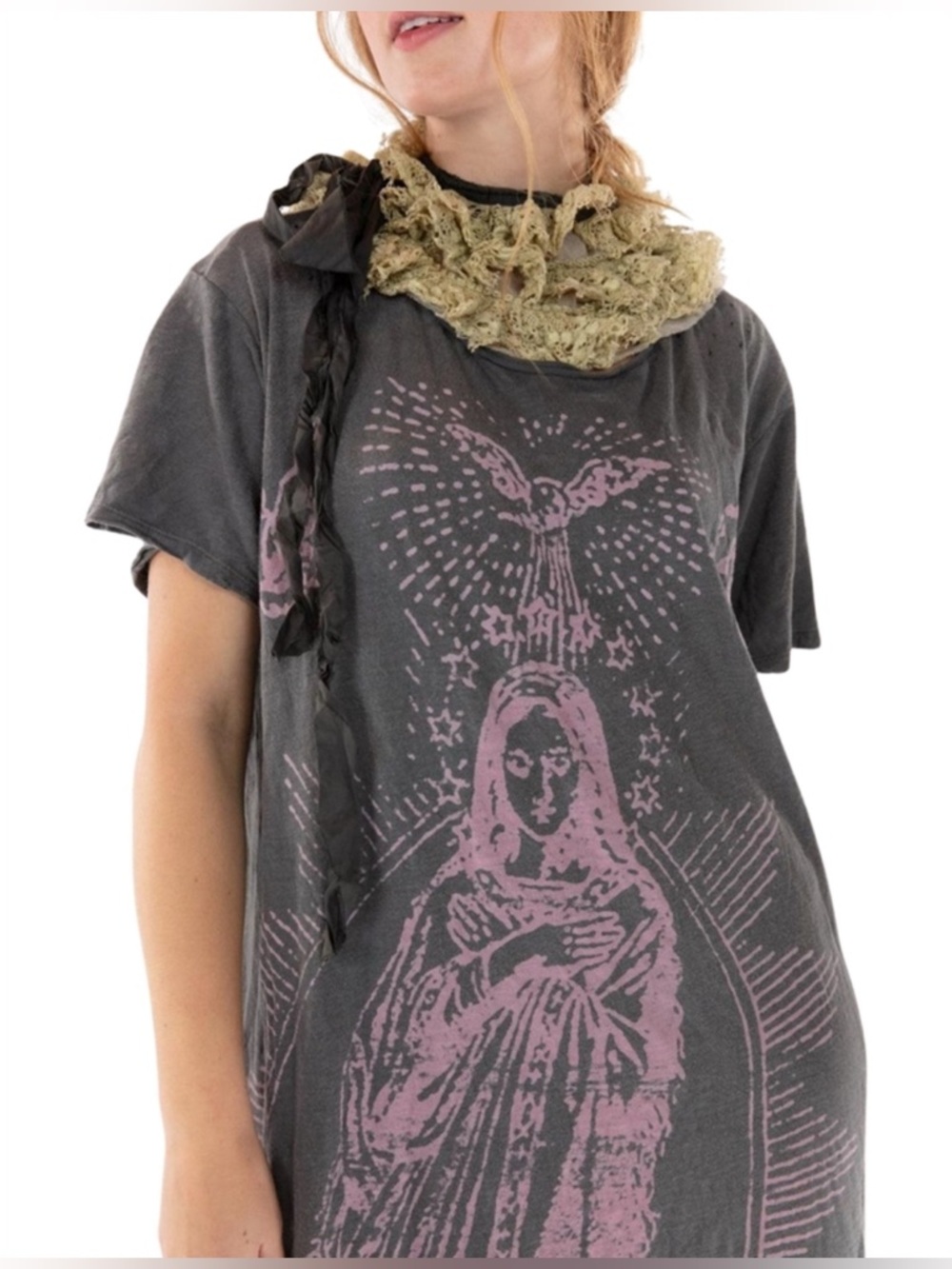 Magnolia‎ Pearl Mary of Prosperity Tee Dress 713 cotton distressed A-line maxi